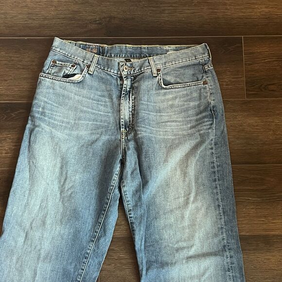 Y2k Lucky Brand Relaxed Bootleg Jeans Mens 36 Medium Wash Western Cowboy Casual - Picture 2 of 12